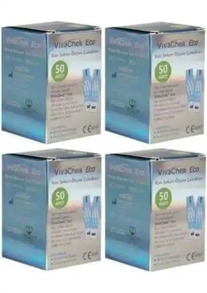 Vivachek Şeker Ölçüm Çubuğu/Strip 50 Li 4 Kutuyla Güvenilir ve Pratik Kan Şekeri Takibi