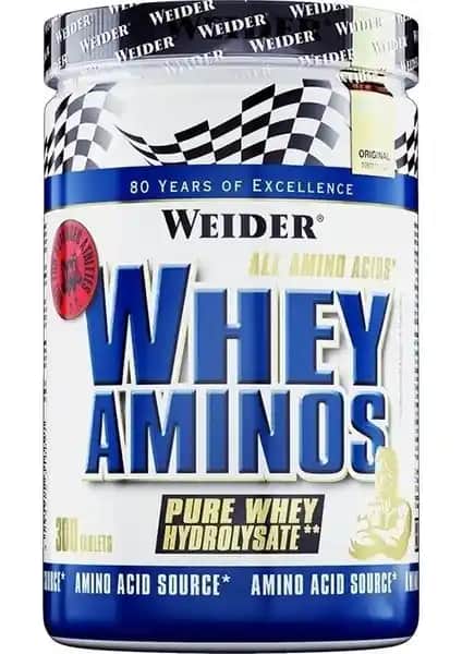 Weider Whey Aminos 300 Tablet Sporcular ve Aktif Yaşam İçin Hızlı Emilimli Amino Asit Takviyesi