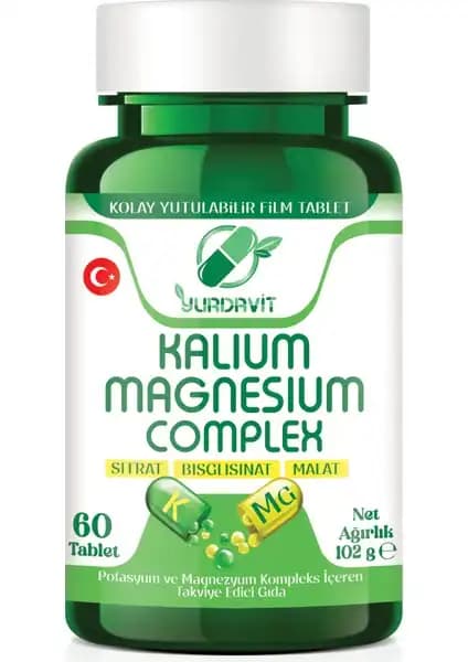Yurdavit Kalium Magnezyum Kompleksi: Kas ve Sinir Sağlığını Destekleyen Takviye Ürünü