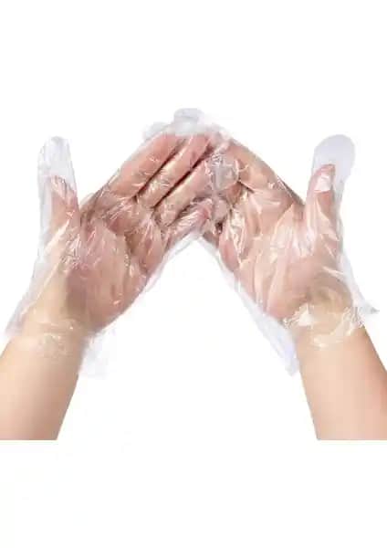 Zümre Polietilen Tek Kullanımlık Su Geçirmez Şeffaf Eldivenler Gıda ve Temizlik Sektörü İçin