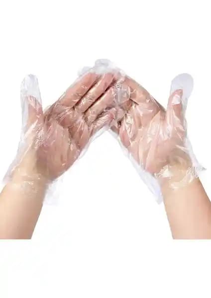 Zümre Polietilen Tek Kullanımlık Su Geçirmez Şeffaf Eldivenler Gıda ve Temizlik Sektörü İçin