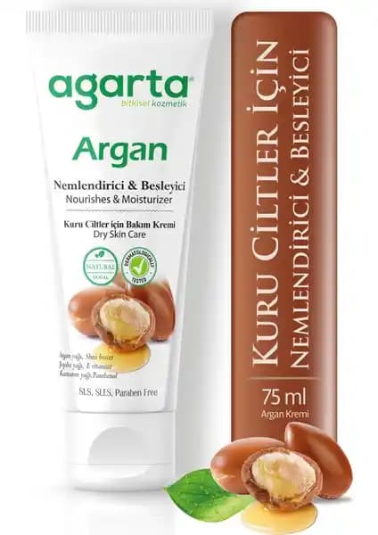 Agarta Doğal Argan Besleyici Nemlendirici Cilt Kremi ile Kuru Ciltler İçin Güçlü Bakım