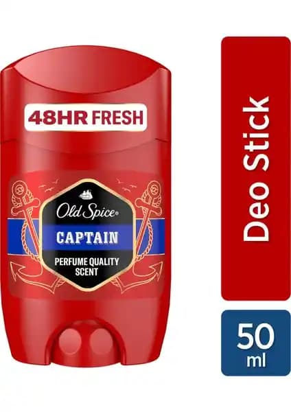 Old Spice Captain Erkekler için Deodorant Stick ile Kalıcı Ferahlık ve Güçlü Koruma