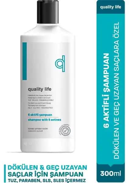Ql 6 Aktifli Tuzsuz Şampuan: Dökülme Önleyici ve Saç Uzatan Formül