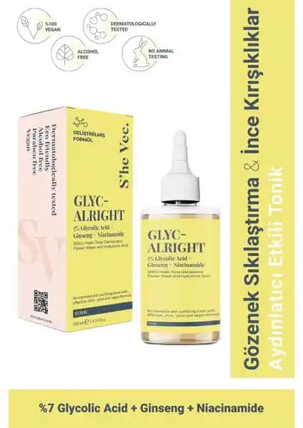 S'he Vec GLYC-ALRIGHT: Etkili Gözenek Sıkılaştırıcı ve Leke Karşıtı Tonik İncelemesi
