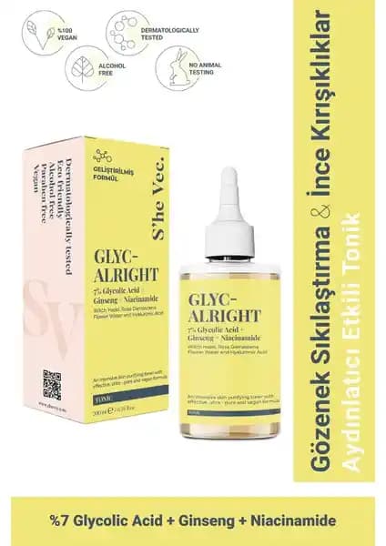 S'he Vec GLYC-ALRIGHT: Etkili Gözenek Sıkılaştırıcı ve Leke Karşıtı Tonik İncelemesi