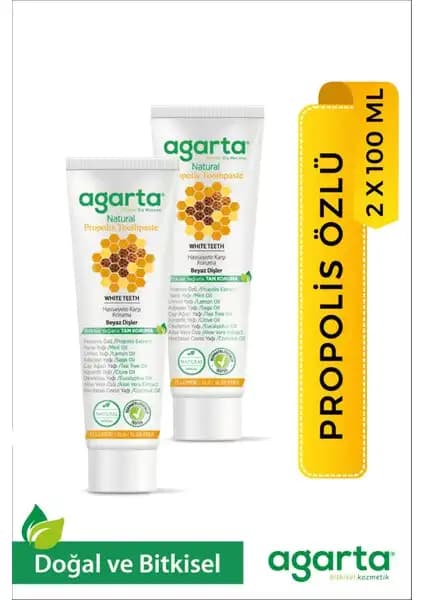 Agarta Florürsüz Propolis Diş Macunu: Doğal İçeriklerle Güçlendirilmiş Ağız Bakımı