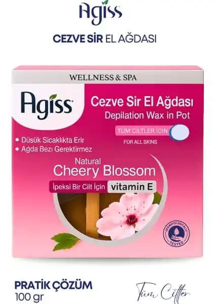 Agiss Tüm Ciltler İçin 100 Gr Cezve Şer Ağda Doğal ve Etkili Tüy Dökücü Çözüm