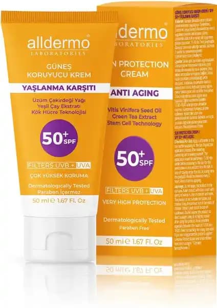 Alldermo Güneş Koruyucu Krem SPF 50+ ile Güçlü ve Hassas Ciltlere Uygun Güneş Koruma