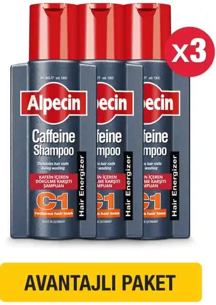 Alpecin Kafein Şampuanı Erkekler İçin Saç Dökülmesine Karşı Güçlendirici Çözüm