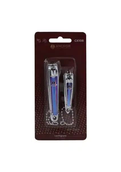 Anchor Mavi El ve Ayak Tırnak Makası 2'li: Dayanıklı ve Şık Tırnak Bakım Seti