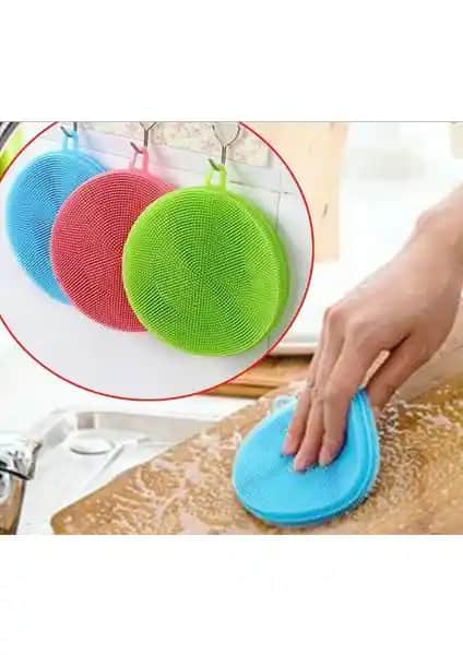 Arizzonna Silikon Bulaşık Yıkama Fırçası ve Süngeri Seti: Pratik ve Hijyenik Mutfak Temizlik Çözümü