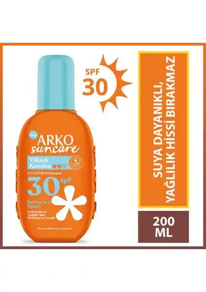 Arko Suncare SPF30+ Yüksek Korumalı Güneş Spreyi: Hassas ve Aktif Ciltler İçin Güçlü Koruma
