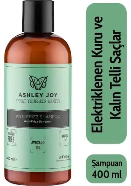 Ashley Joy Avokado Yağı Nemlendirici Elektriklenme Karşıtı Şampuan Kuru ve Kalın Tellli Saçlar İçin