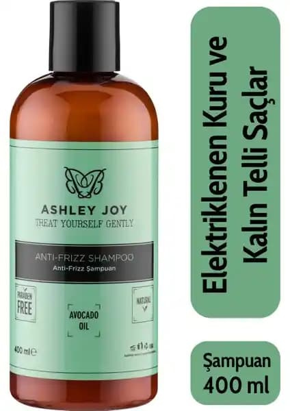 Ashley Joy Avokado Yağı Nemlendirici Elektriklenme Karşıtı Şampuan Kuru ve Kalın Tellli Saçlar İçin