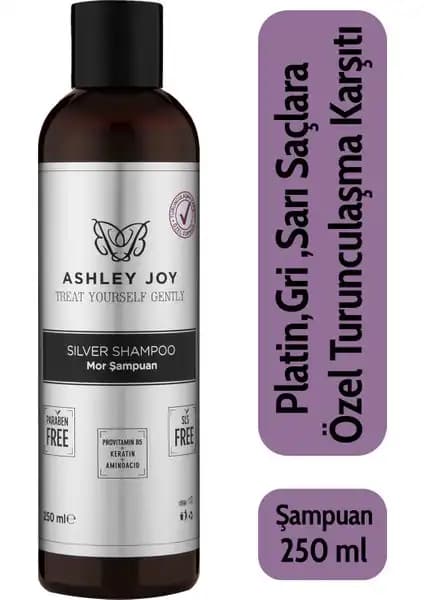 Ashley Joy Platin Sarı Saçlar İçin Turunculaşma Karşıtı ve Nemlendirici Keratin Şampuanı