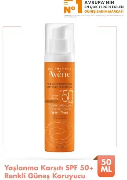 Avene Solaire Hassas Cilt Yaşlanma Karşıtı Güneş Kremi SPF 50 ile Güçlü ve Doğal Koruma