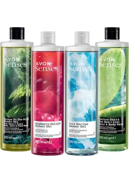 Avon Senses Duş Jeli Paketi: Farklı Aromalar ve Doğal İçeriklerle Ferahlatıcı Deneyim