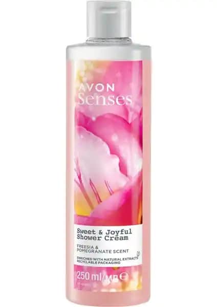 Avon Senses Sweat & Joyful Frezya ve Nar Kokulu Krem Duş Jeli Ürün Tanıtımı ve Kullanım Özellikleri