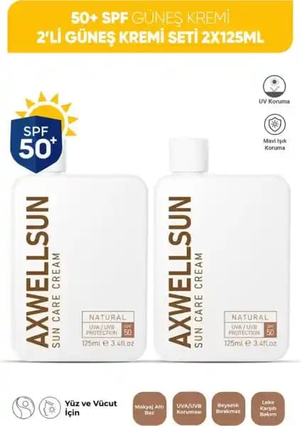 Axwell 50 SPF+ 2 Li Fırsat Seti: Yüksek Koruma ve Cilt Sağlığı İçin Güvenilir Ürün