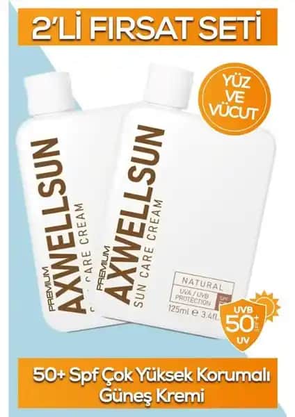 Axwell 50+ SPF Günlük Güneş Koruyucu Seti: Yüksek Koruma ve Hassas Cilt Uyumlu