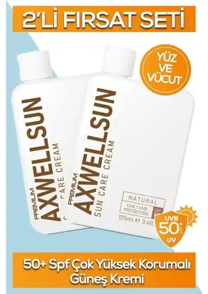 Axwell 50+ SPF Günlük Güneş Koruyucu Seti: Yüksek Koruma ve Hassas Cilt Uyumlu