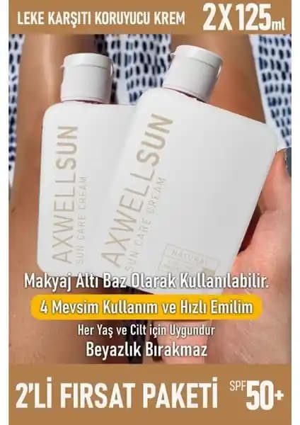 Axwell Premium Axwell Sun Care Kremi Güçlü Koruma ve Parlak Cilt Sağlığı İçin Uygun