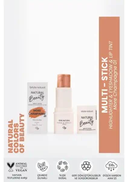 Bade Natural Çok Amaçlı Stick: Doğal İçerikli Çok Yönlü Makyaj ve Bakım Ürünü