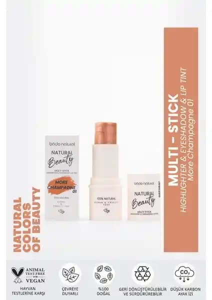 Bade Natural Çok Amaçlı Stick: Doğal İçerikli Çok Yönlü Makyaj ve Bakım Ürünü