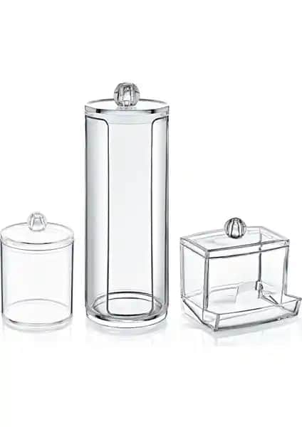 Balsa Blackstone 3'lü Disk Makyaj Organizer Seti ile Pratik ve Şık Makyaj Düzeni