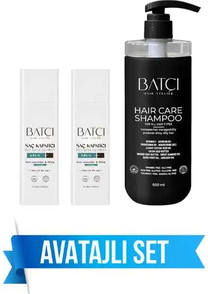 Batçı Hair Ateliler Saç Kapatıcı ve Şampuan Seti ile Doğal ve Güçlü Saçlar