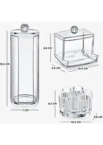 Beauty Insideout 3’lü Makyaj Organizer Seti Şık ve Pratik Tasarım ile Düzeni Sağlar