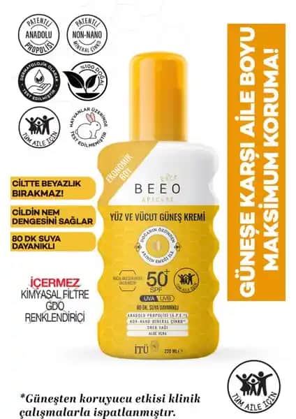 BEE'O Apicare Propolisli Güneş Kremi: Yüksek Koruma ve Doğal İçeriklerle Güvenli Güneş Bakımı