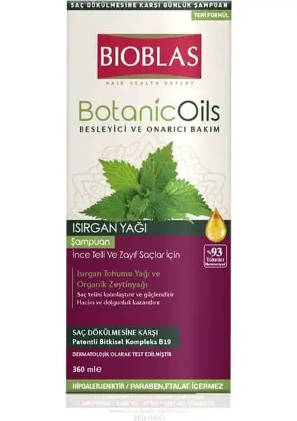 Bioblas Botanic Oils Isırgan Yağlı Şampuan İnce Telli Saçlar İçin Doğal Bakım Çözümü