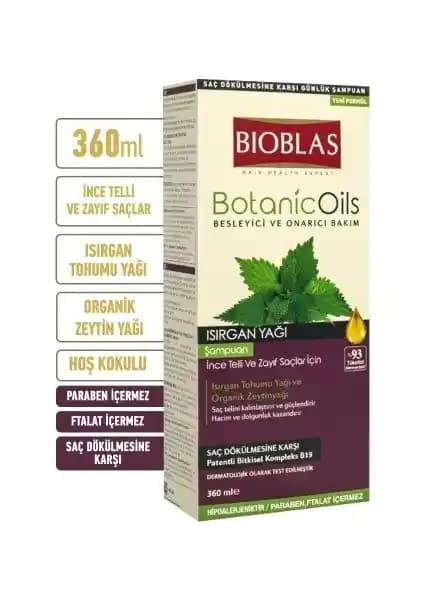 Bioblas Botanic Oils Isırgan Yağlı Şampuan Saç Dökülmesine Karşı Doğal Çözüm Sunar