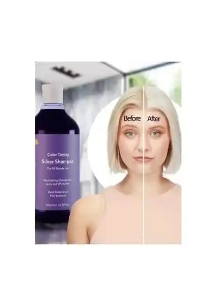 Biobotanica Silver Turunculaşma Karşıtı Mor Şampuan Saç Renk Koruma ve Tonlama Çözümü