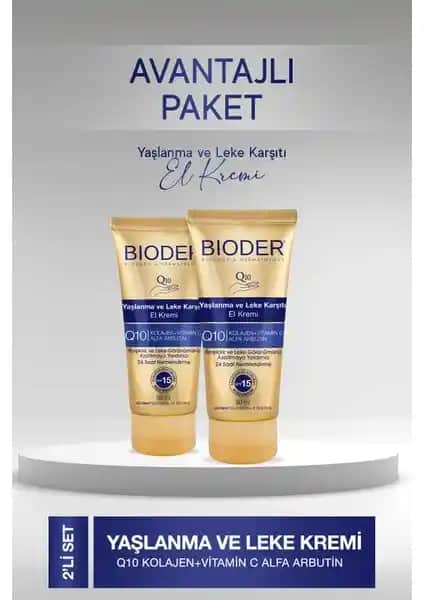 Bioder Yaşlanma ve Leke Karşıtı El Kremi: Güçlü Bakım ve Koruma Çözümü