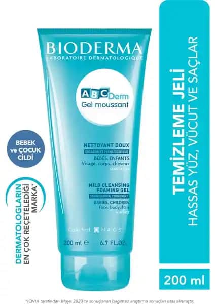 Bioderma ABCDerm Bebek ve Çocuk Şampuanı: Hassas Ciltler İçin Dermatolojik Onaylı Temizlik