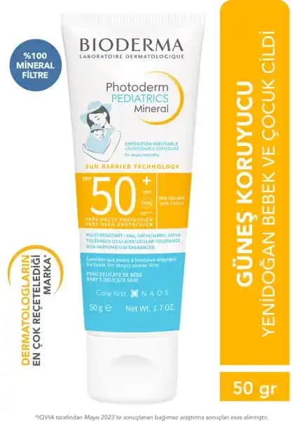 Bioderma Photoderm Pediatrics Mineral SPF50+ Güneş Kremi Çocuklar ve Bebekler İçin Güvenilir Koruma
