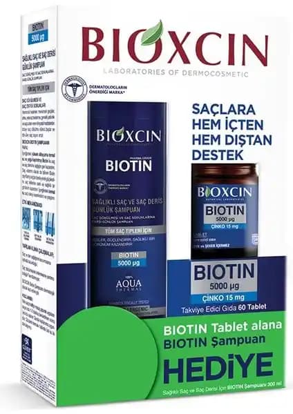 Bioxcin Biotin 5000 µg Çinko 15 mg ile Saç Güçlendirme ve Sağlık Çözümü