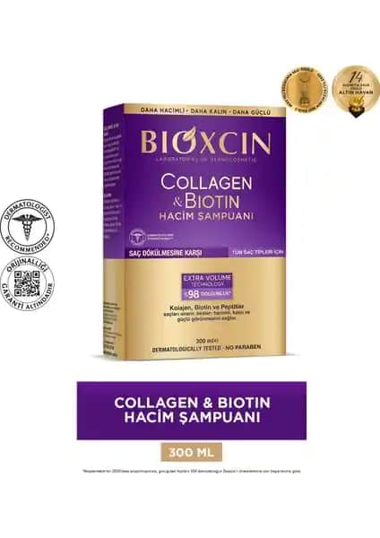Bioxcin Collagen Biotin Hacim Şampuanı: İnce Tellilere Güç ve Dolgunluk Sağlayan Ürün