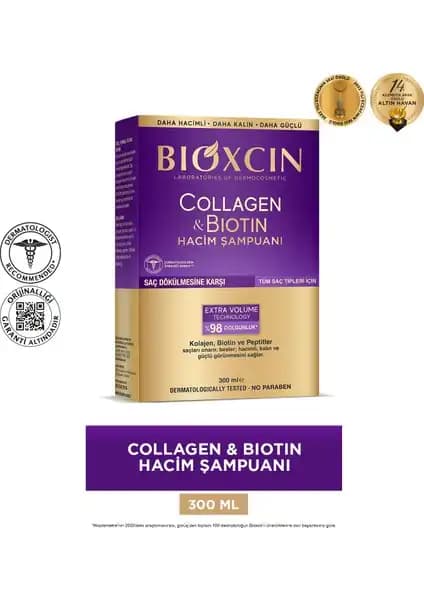Bioxcin Collagen Biotin Hacim Şampuanı: İnce Tellilere Güç ve Dolgunluk Sağlayan Ürün