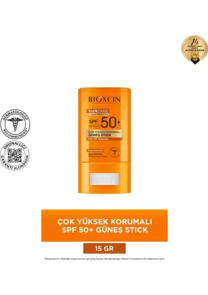 Bioxcin Güneş Koruyucu Stick SPF50+ 15g Yüksek Koruma ve Pratik Kullanım