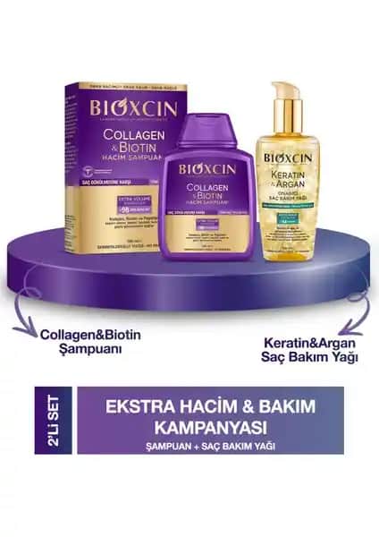 Bioxcin İki Ürünlü Saç Bakım Seti İnce Telli ve Dökülmeye Eğilimli Saçlar İçin