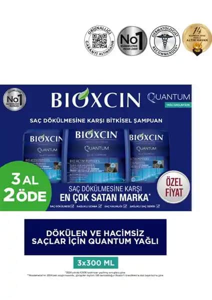 Bioxcin Quantum Bio-Activ Şampuan: Yağlı Saçlar İçin Güçlendirici ve Hacim Kazandırıcı Çözüm