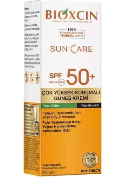 Bioxcin Sun Care SPF50+ Güneş Kremi Yağlı Ciltler İçin Yüksek Koruma Sağlar