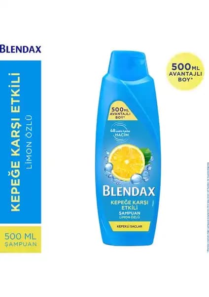 Blendax Kepeğe Karşı Etkili Limon Özlü Şampuan Saç Sağlığını Destekleyen Doğal Formül