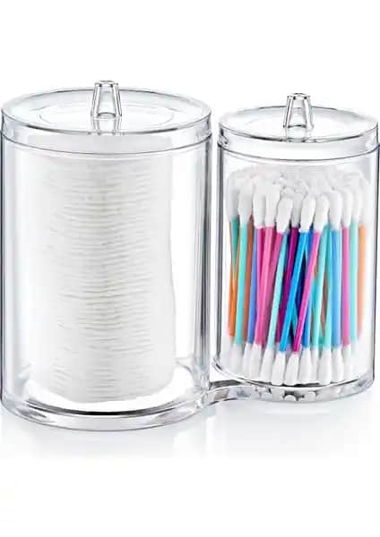 Box Up İkiz Makyaj Pamukluk Organizeri Şık ve Pratik Tasarımıyla Güzellik Rutininizi Düzenler