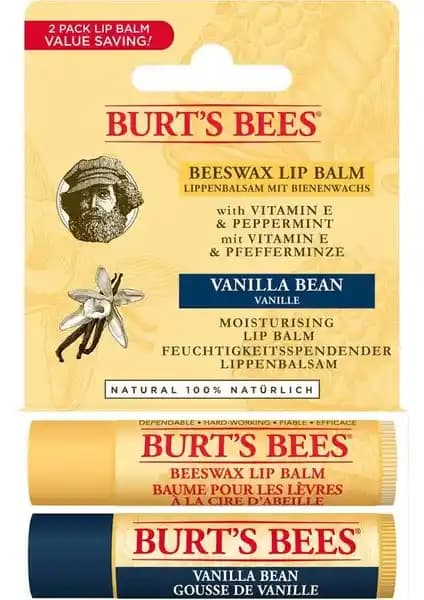 Burt's Bees Doğal İçerikli 2'li Dudak Balmı Seti Güvenilir ve Çeşitli Aromalarla Günlük Bakım
