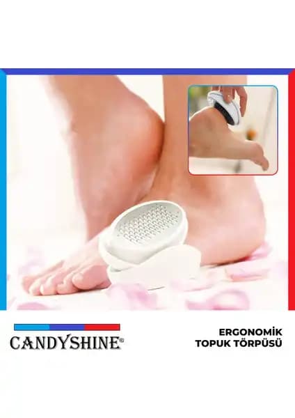 CandyShine Pratik Ergonomik Ayak Topuk Törpüsü ile Sağlıklı ve Pürüzsüz Ayaklar